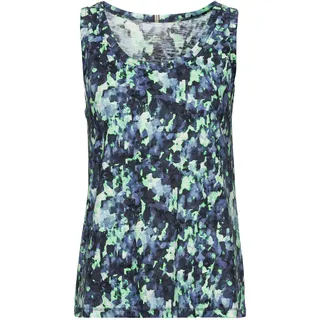 camel active Damen Jersey Top aus zertifiziertem Organic Cotton Blau-Grün, Womenswear-XL