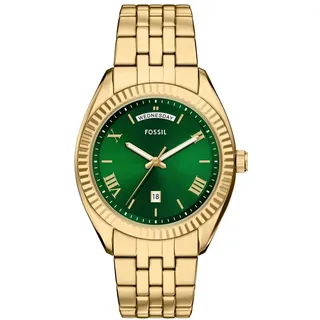 Fossil Campbell Herren 42MM Goldfarbene Edelstahluhr, FS6142