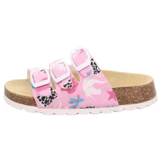 superfit Fussbettpantoffel Rosa/Mehrfarbig 24