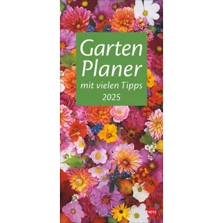 Heye Gartenplaner 2025: Wandplaner mit 12 wunderschönen Naturfotos. Farbenprächtiger Foto-Kalender zum Eintragen. Praktischer Terminkalender für die Wand. 16 x 34,7 cm.