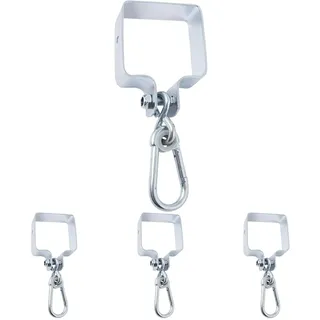 Connex Schaukelhaken - Mit Manschette & Karabinerhaken - 90 x 90 mm - 200 Kg Tragkraft - 1 Stück - verzinkt/Manschettenhaken/Gerüst-Haken/Luftschaukel-Haken/Gautsche/Hutsche / DY270816