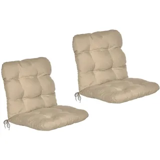 Beautissu Niederlehner Auflage 100 x 50 x 8 cm beige 2-tlg.