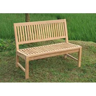 Stabile Gartenbank Kingsbury in Premium Teak ohne Armlehne 120 cm