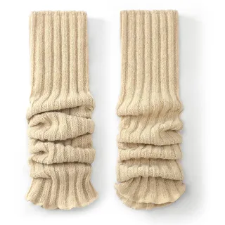 Stulpen Damen, VUCDXOP Damen Langer Beinwärmer, Winter Leg Warmers, Gestrickte Warme Stulpen für Damen, Wollstrick Beinstulpen Kniestrümpfe Legwarmers Knöchelwärmer für Damen Mädchen, Einheitsgröße