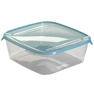 Curver 180507 Fresh'N Go Aufbewahrungsdose, luftdicht, quadratisch, Polypropylen, durchsichtig/Blau, Blau, 2,9L