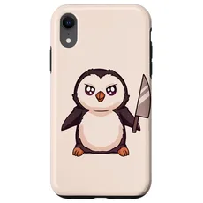 Hülle für iPhone XR Pinguin mit Messer