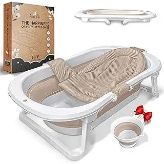 XXL Babywanne faltbar FawnsLife - faltbare badewanne baby mit bequemen Sitz und faltbarer Wassereimer- baby badewanne faltbar in , praktisch für kleine Räume und Reisen.