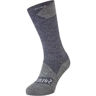 SealSkinz Unisex Allwetter Wasserdichte Socken – Mittellang, Blau, M