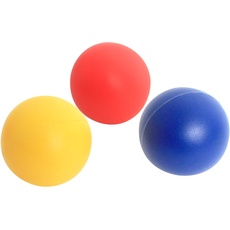 BLUE SKY Bluesky 046594a Rot, Blau und Gelb 3,5 cm – Outdoor-Spiel ab 3 Jahren 3 x Strandschlägerbälle, Kunststoff, 3.5