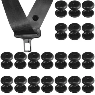 Cossaot 20 Paare Sicherheitsgurt Stopper, Kunststoff Gurtstopper, Universal Stopper Auto Gurt Knopf für Autogurt, Sicherheitsgurt Stoppknöpfe, für die Meisten Sicherheitsgurte im Auto SUV