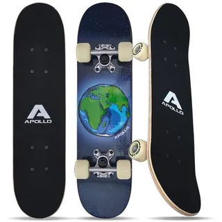 Apollo Skateboard - Around the World blau|grün 61 CM