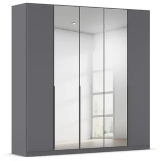 Rauch Drehtürenschrank Alabama 226 x 229 x 54 cm Grau metallic/Schwarz