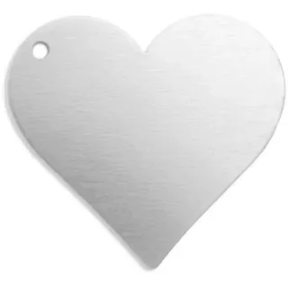 Impressart - Rohlinge aus Aluminium für Metall- und Schmuckprägung, Herz 19 mm | X15, Herz 19 mm | 15 Stück