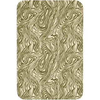 OnlyWow Badematte Abstrakt - Marmor - Grün Rutschfest 60x90 cm , Dunkelgrün , Textil , Füllung: Polyurethan (Pur) , Rechteckig , 60x90 cm , Heimtextilien, Badtextilien, Badematten