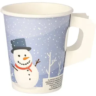 Papstar 50 PAPSTAR Einweg-Trinkbecher Snowtime 0,2 l