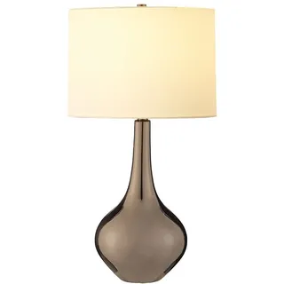 Tischleuchte Tischlampe groß 71 cm E27 in Bronze Metallic Elfenbein Wohnzimmer