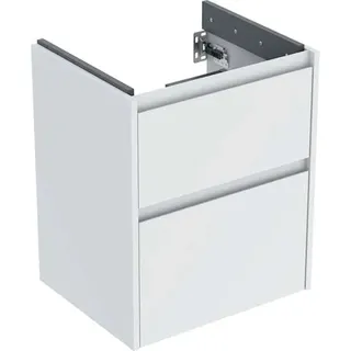 Geberit Renova Plan Unterschrank für Waschtisch, mit zwei Schubladen, 50,4x60,6x40,5cm, 504.025.00.1, Farbe: weiß / lackiert seidenmatt