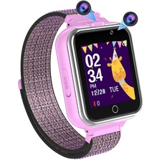 Bild Smartwatch Kinder Telefon, 1.54'' 24 Spiele Schrittzähler MP3 Musik Kamera Taschenlampe 3-14 Jahre Junge Mädchen Uhr Geschenk