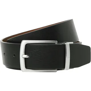 JACK & JONES Gürtel Herren Leder schwarz/braun 95