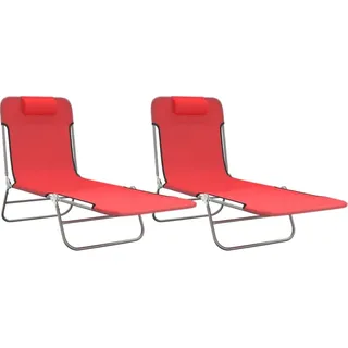 VidaXL 360182, Lounge, Stahl, Textil, Rot - Rot