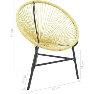 vidaXL Acapulco-Gartenstuhl 66 x 69 x 87 cm beige