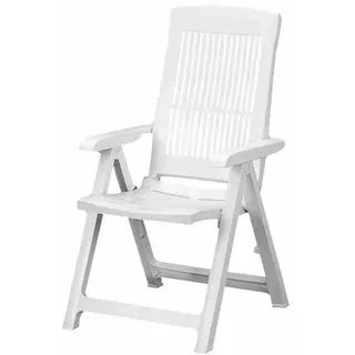 PROGARDEN Tampa Klappsessel 60 x 61 x 111 cm weiß