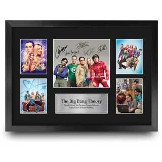 HWC Trading FR, Signiertes Bild mit Schriftzug "The Big Bang Theory", Format A3 mit Rahmen