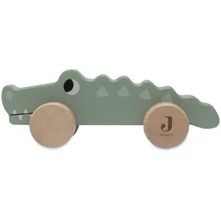 Jollein Holzspielzeug - Krokodil auf Rädern - Ab 6 Monaten - 100% FSC Zertifiziert