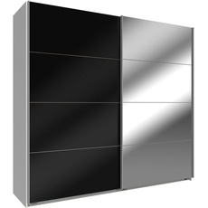 Bild Schwebetürenschrank »Easy«, mit Glas und Spiegel, schwarz-weiß
