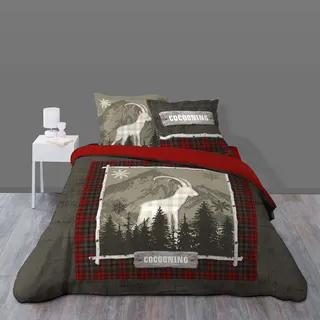 Douceur d'Intérieur Bettwäsche, 3-teilig, 240 x 220 cm, Alpenmotiv, 100% Baumwolle