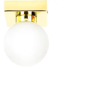 Licht-Erlebnisse EASYLIGHT Deckenlampe 1x G9 Kugel 9 cm Gold/Glas