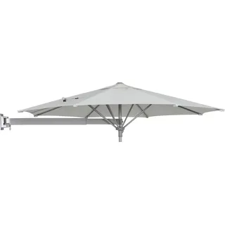 Ampelschirm Ø 245 cm Grau-Silber mit Dreh- & Neigungsfunktion