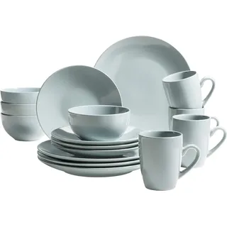 Turquoise-Keramik-4er-Service-16-teilig - Türkis