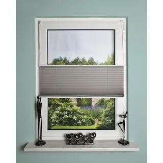 HOME WOHNIDEEN Plisseerollo UP&DOWN, Stoff, grau ¦ Maße cm