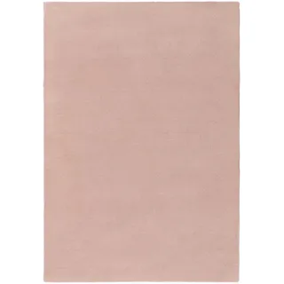 benuta Nest Wollteppich Bent Rosa 250x350 cm , Textil , Beton Optik , Rechteckig , 250x350 cm , pflegeleicht , Teppiche und Böden, Teppiche, Schafwollteppiche