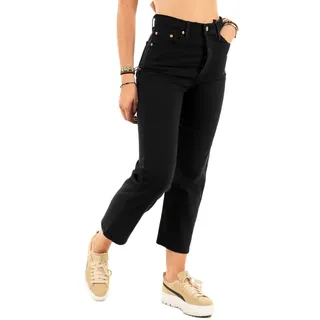 Levi's Ribcage Straight Ankle Jeans Black Heart 26 27