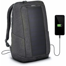 Bild von Iconic | Solar-Rucksack mit integriertem 7 Watt Solar-Panel | USB-Anschluss | Wireless-Charging | 17-Zoll Laptopfach | 20 Liter | Wasserabweisendes Recycling-Textil |Graphite
