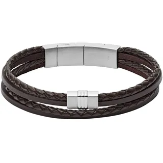 Fossil Armband »VINTAGE Casual Texture, Innenlänge 175mm~190mm Schwarzes Lederarmband, JF02934040