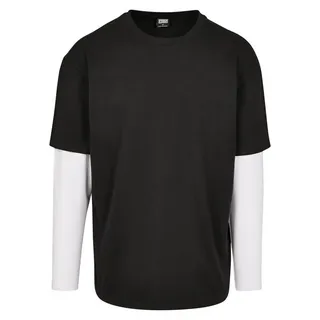 URBAN CLASSICS Oversized Shaped Double Layer LS Tee in Schwarz, Größe L