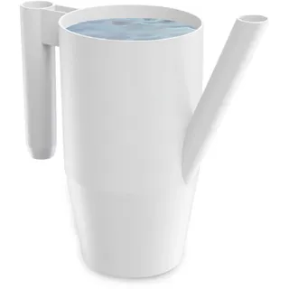 PECZEKO Gießkanne 2,0 Liter für Haus & Garten - aus robustem Kunststoff - giesskanne zur einfachen Bewässerung von Blumen, Pflanzen und zimmerpflanzen 1er-Set (1 Pack) Weiß