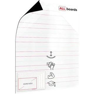 ALLboards magnetische Whiteboardfolie Dreizeilig liniert 80,0 x 95,0 cm, 1 St.