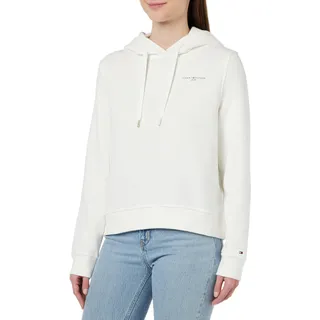 Tommy Hilfiger Damen Hoodie 1985 RLX Mini Corp Logo Hoodie mit Kapuze, Weiß (Ecru), XL