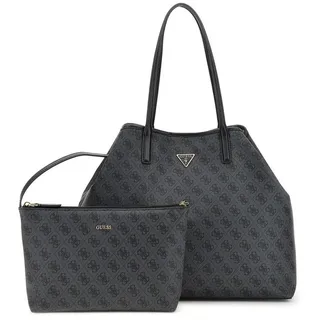 GUESS Schultertasche Eco Victtoria Large 2 In 1 Tote Coal Logo