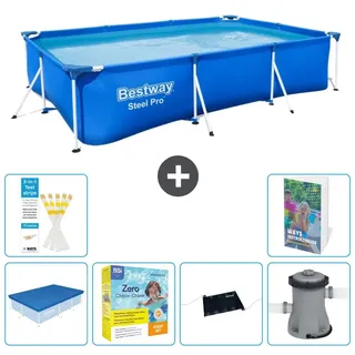 Bestway Steel Pro Rechteckig - 300x201x66 cm - 7-teilig S60 - Blau