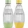 Kunststofflasche 0,5L BPA-frei grün/orange + 2 Flaschen