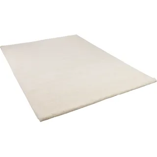 THEKO Maloronga Uni Wollteppich 170 x 240 cm Beige/Weiß