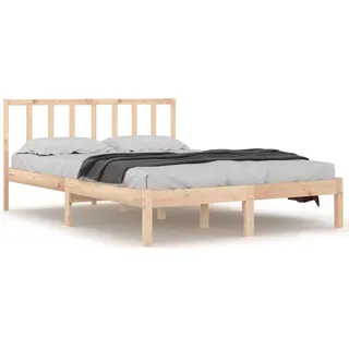 vidaXL Massivholzbett Kiefer 120x190 cm - Braun