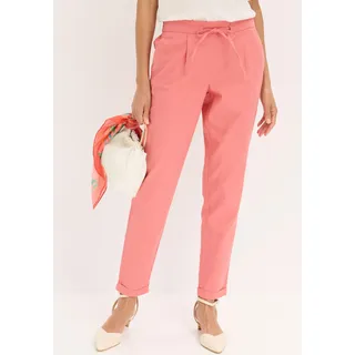 bonprix Leinenhose "Leinenhose" aus Leinen und Baumwolle, Regular Fit, mit elastischem Gummibund, rhabarber