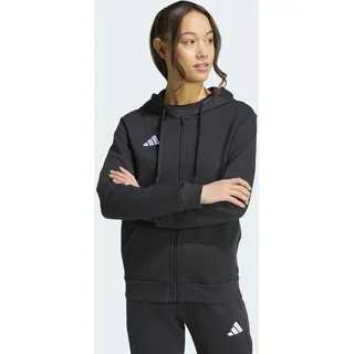 Kapuzensweatshirt ADIDAS PERFORMANCE "ENTRADA26 MIT DURCHGEHENDEM REISSVERSCHLUSS", Damen, Gr. XL, schwarz (schwarz, weiß), Obermaterial: 70% Baumwolle, 30% Polyester, normal, Rundhals, angesetztes Bündchen, Sweatshirts Kapuzensweatshirt