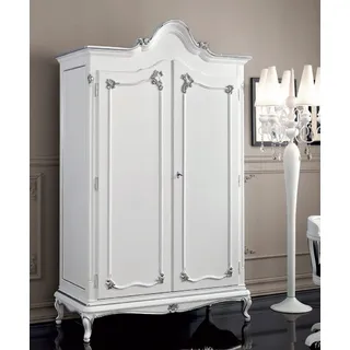 Klassischer Kleiderschrank Schrank Regal Kleiderschränke Garderobe Schlafzimmer - Weiß